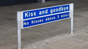 kiss and goodbye